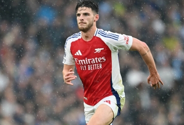 Vì sao Declan Rice vắng mặt khi Arsenal hòa Liverpool?