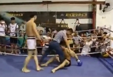 Gymer không biết trời cao đất dày, thách đấu sư phụ Kick-boxing