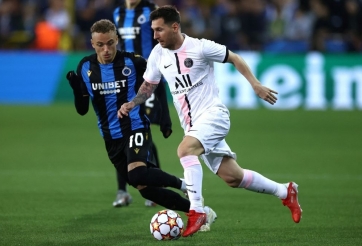 Video bàn thắng Brugge 1-1 PSG: Messi bất lực