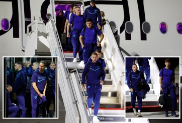 Vừa xuống sân bay, ĐT Anh đã thách thức chủ nhà World Cup 2022