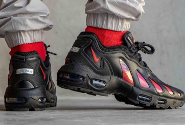 2 ông lớn Nike và Supreme hợp tác sắp cho ra mắt mẫu Nike Air Max 96 'Black'