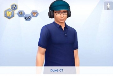 Fan mô phỏng ngoại hình của Dũng CT và team Đụt trong game Sims 4