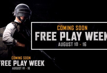 PUBG sẽ mở cửa miễn phí 1 tuần từ ngày 10/8 tới đây