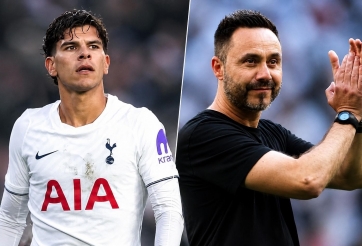 HLV De Zerbi hứa 'làm cha' tân binh trẻ đắt giá của Tottenham