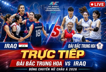 Xem trực tiếp bóng chuyền nữ Đài Bắc Trung Hoa vs Iraq, 13h00 hôm nay 23/8