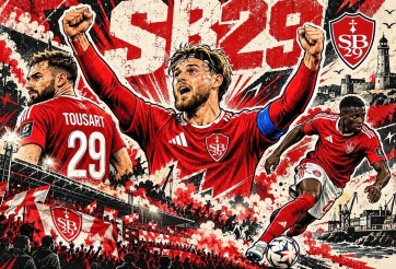 Đội hình tiêu biểu Ligue 1 vòng 6: Brest vượt mặt PSG