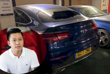 Mercedes-Benz GLC 220d Coupe của ca sĩ Tuấn Hưng bị đập vỡ kính tại London