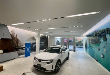 Cận cảnh showroom VinFast 'hoành tráng' trên đất Mỹ, khai trương trong tuần này