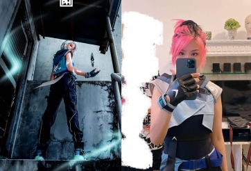 Nữ game thủ xinh đẹp cosplay đặc vụ Jett trong Valorant
