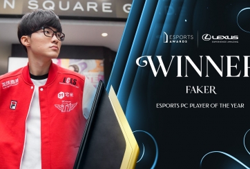 Faker được vinh danh là tuyển thủ eSports xuất sắc nhất 2023