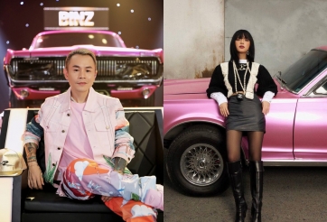 Châu Bùi khoe dáng bên “xế cổ”, dân mạng phát hiện là xe của Binz?