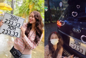 “Thánh cover” Hương Ly mua Kia Sedona bấm được biển số tứ quý cực xịn