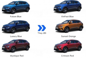 VinFast thay đổi màu sơn ngoại thất mới, ngừng nhận đặt hàng màu sơn cũ