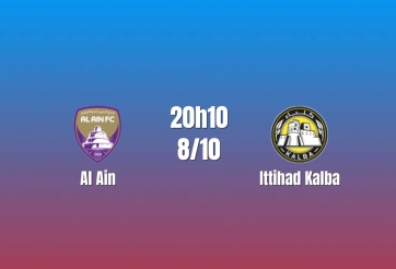Nhận định Al Ain vs Ittihad Kalba: Al Ain hướng tới thêm một chiến thắng, 20h10 ngày 08/10/2026