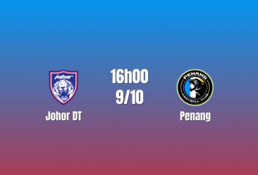 Nhận định Johor DT vs Penang: Cửa sáng cho chủ nhà, 16h00 ngày 9/10/2026