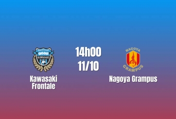 Nhận định Kawasaki Frontale vs Nagoya Grampus: Chủ nhà nắm lợi thế, 14h00 ngày 11/10/2026