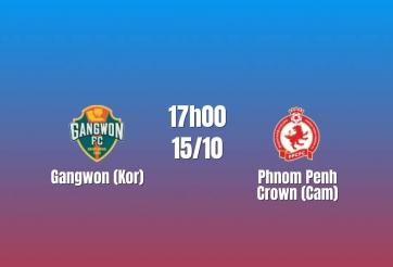 Nhận định Gangwon vs Phnom Penh Crown: Thế trận khó lường, 17h00 ngày 15/10/2026