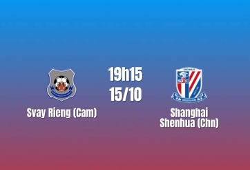 Nhận định Svay Rieng vs Shanghai Shenhua: Khó cản đại diện Trung Quốc, 19h15 ngày 15/10/2026
