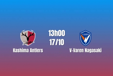 Nhận định Kashima Antlers vs V-Varen Nagasaki: Chủ nhà áp đảo đối đầu, 13h00 ngày 17/10/2026