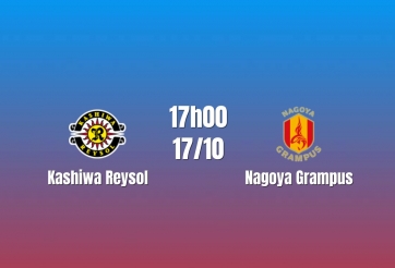 Nhận định Kashiwa Reysol vs Nagoya Grampus: Đầu bảng thử lửa, 17h00 ngày 17/10/2026