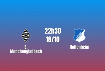 Nhận định B.Monchengladbach vs Hoffenheim: Chủ nhà tìm lối thoát, 22h30 ngày 18/10/2026