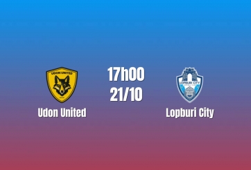 Nhận định Udon United vs Lopburi City: Chủ nhà nắm lợi thế, 15h00 ngày 20/10/2026