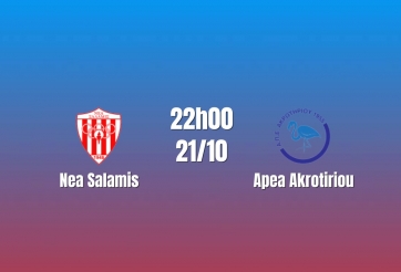 Nhận định Nea Salamis vs Apea Akrotiriou: Thử thách không dễ, 22h00 ngày 21/10/2026