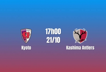 Nhận định Kyoto vs Kashima Antlers: Khó chặn hàng công Kashima, 17h00 ngày 21/10/2026