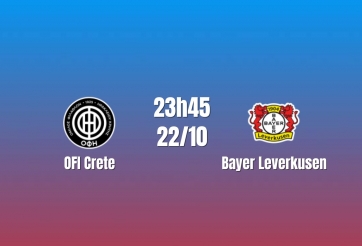 Nhận định OFI Crete vs Bayer Leverkusen: Đẳng cấp đội khách lên tiếng?, 23h45 ngày 22/10/2026