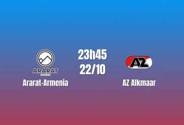Nhận định Ararat-Armenia vs AZ Alkmaar: Khách vượt sức ép, 23h45 ngày 22/10/2026