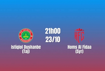 Nhận định Istiklol Dushanbe vs Homs Al Fidaa: Đại chiến ngôi đầu, 21h00 ngày 23/10/2026