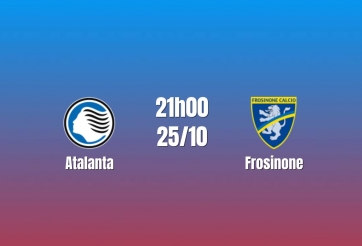 Nhận định Atalanta vs Frosinone: Khách không dễ bị khuất phục, 21h00 ngày 25/10/2026
