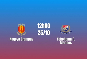 Nhận định Nagoya Grampus vs Yokohama F.Marinos: Thử thách hàng thủ, 12h00 ngày 25/10/2026