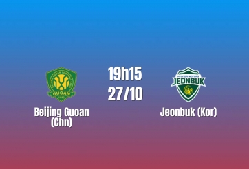 Nhận định Beijing Guoan vs Jeonbuk: Khách khó lật ngược thế trận, 19h15 ngày 27/10/2026