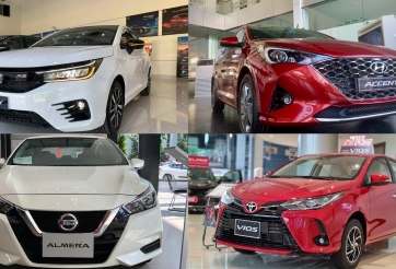 Loạt sedan hạng B giảm giá mạnh nhất: Vios, Accent và City 'xả kho' cuối năm