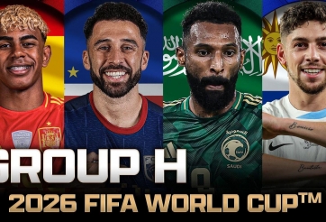 Bảng H World Cup 2026: Tây Ban Nha khởi hành cuộc chinh phạt
