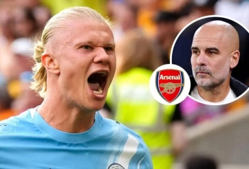'Bắt chước' Rice, Haaland thốt lên 1 điều khi Man City hụt hơi trước Arsenal