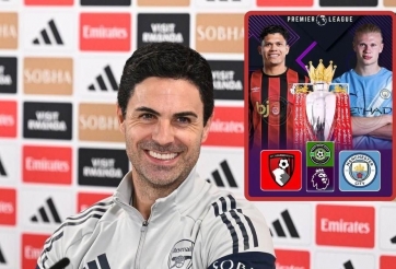 Arteta gửi lời đặc biệt đến Bournemouth trước màn đại chiến với Man City