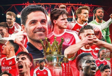 Arteta nghẹn ngào phát biểu sau khi Arsenal xé tan cơn khát 22 năm