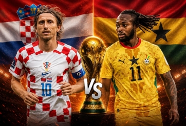 Trực tiếp bóng đá Croatia vs Ghana, 4h00 hôm nay 28/6