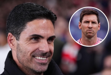 Arteta phấn khích: 'Messi nhìn người cực chuẩn, hy vọng anh ấy đúng'