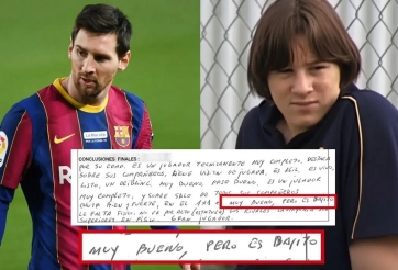 3 bản đánh giá tuyển trạch của Barca về Messi năm 13 tuổi