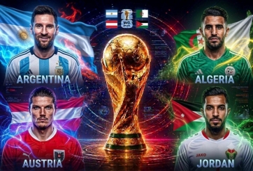 Siêu máy tính dự đoán kết quả bảng J World Cup 2026: Argentina có tránh được lời nguyền nhà vô địch?