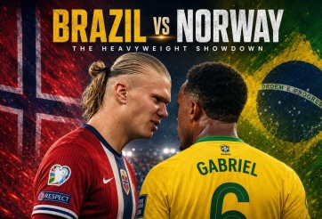 Haaland vs Gabriel: Mối thù Premier League định đoạt đại chiến Na Uy - Brazil