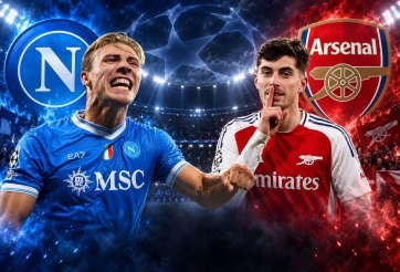 Siêu máy tính soi tỷ số Napoli - Arsenal, vòng phân hạng Champions League 2026/27