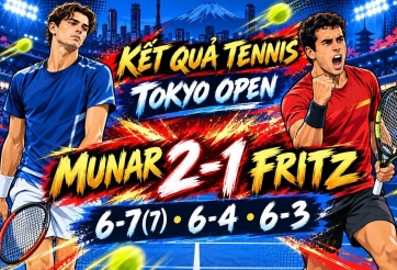 Kết quả Tennis hôm nay 1/10: Taylor Fritz dừng bước sớm tại Japan Open