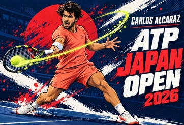 Carlos Alcaraz suýt ôm hận ở vòng một Japan Open 2026 vì thay đổi đầy mạo hiểm