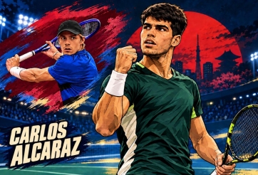 Alcaraz thoát hiểm nghẹt thở, hẹn đấu “cao thủ trái một tay” ở tứ kết Japan Open