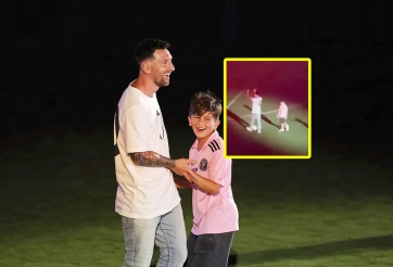 Lionel Messi bị con trai 'xâu kim' trước hàng vạn NHM