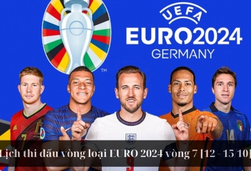 Lịch thi đấu vòng loại EURO 2024 đêm 14 và rạng sáng 15/10